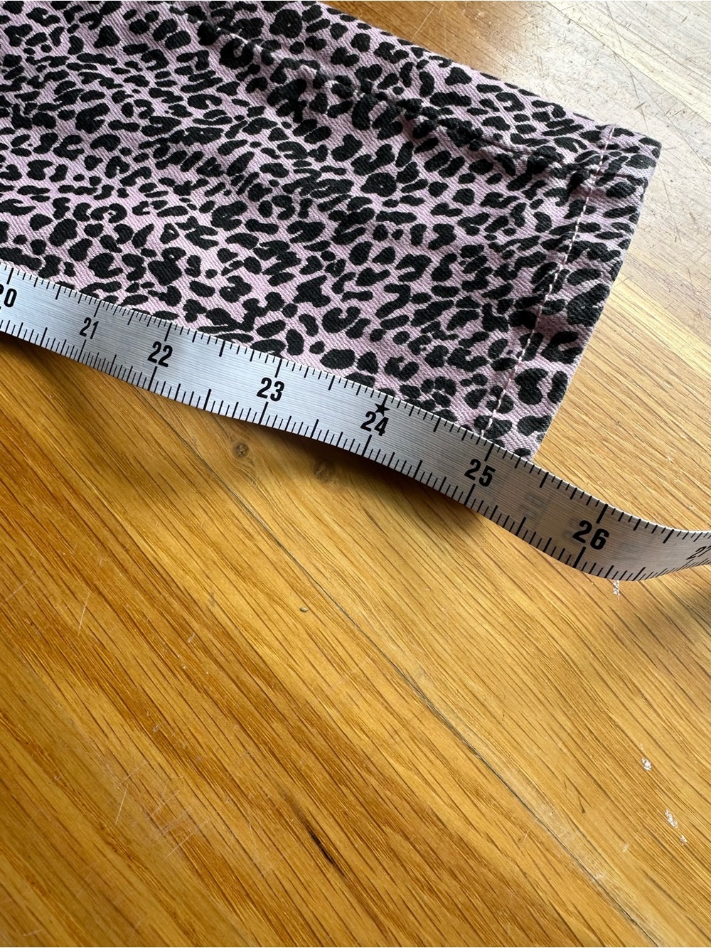 ZARA Girls Five Pockets Pink Leopard Skinny Jeans Size 11-12 Adjustable Waist - Picture 7 of 7